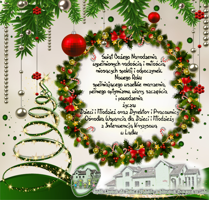 graficzne życzenia świąteczne z tekstem zamieszczonym poniżej